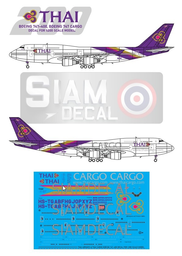 Thai Airways Boeing 747-400 1:200 Cargo
